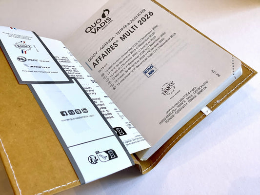 Wochenkalender 10x15cm RC Quo Vadis Nelies 2026 - Polly Paper - Umweltfreundliche Schreibwaren
