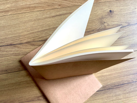 Notizheft A5 braun blanko WUP 32Bl. - Polly Paper - Umweltfreundliche Schreibwaren