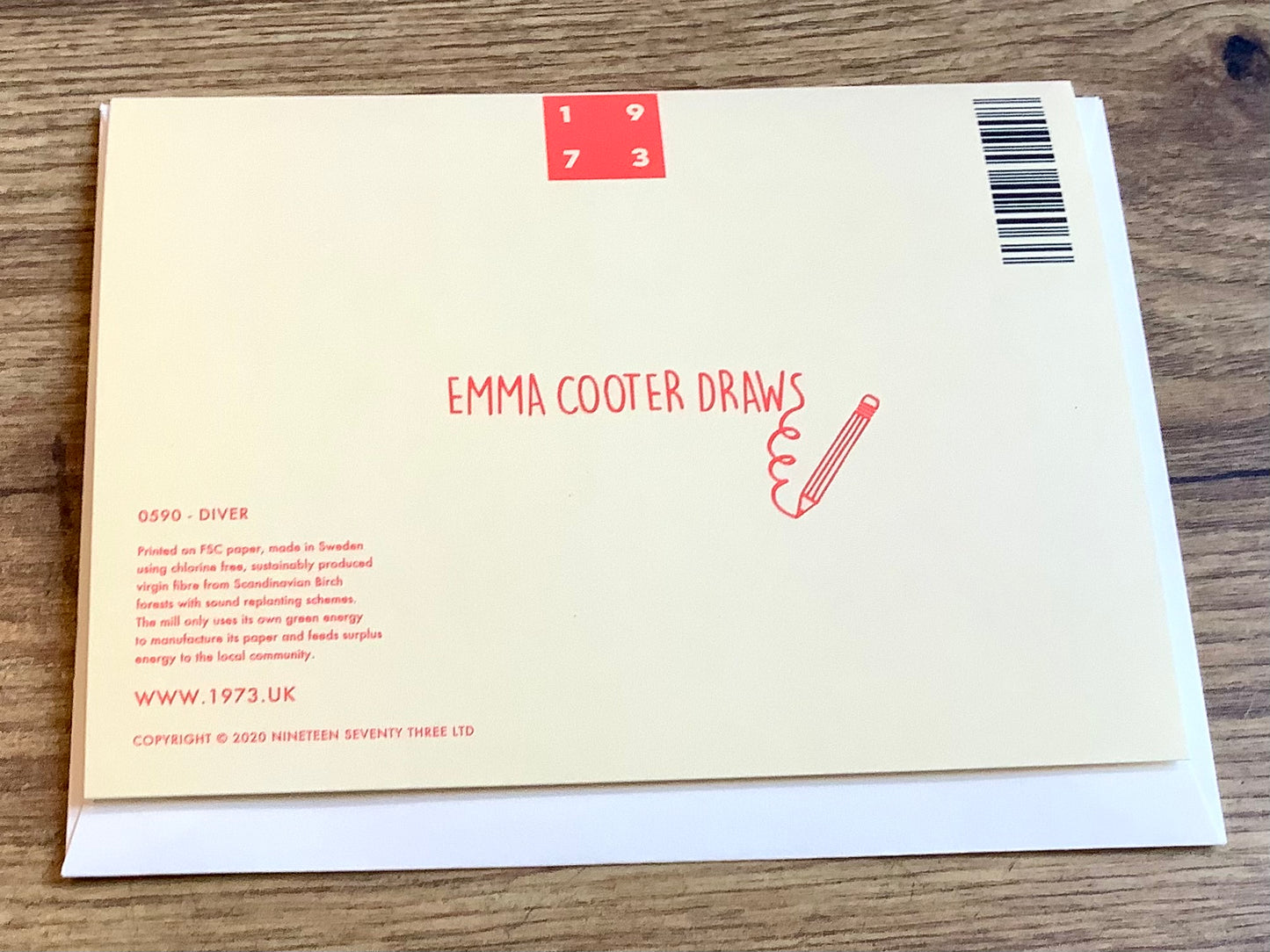 Grußkarte Happy Birthday Diver Emma Cooter 1973