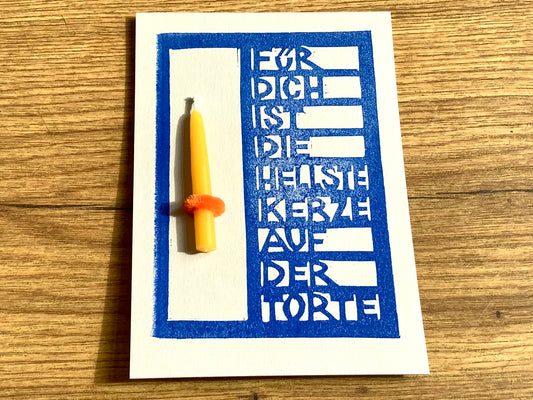 Postkarte Hellste Kerze auf der Torte (Flitzpost)