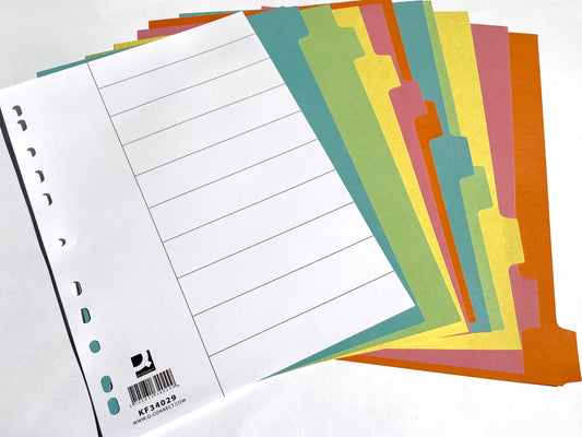 Register A4 farbig Recycling (Q-Connect)°