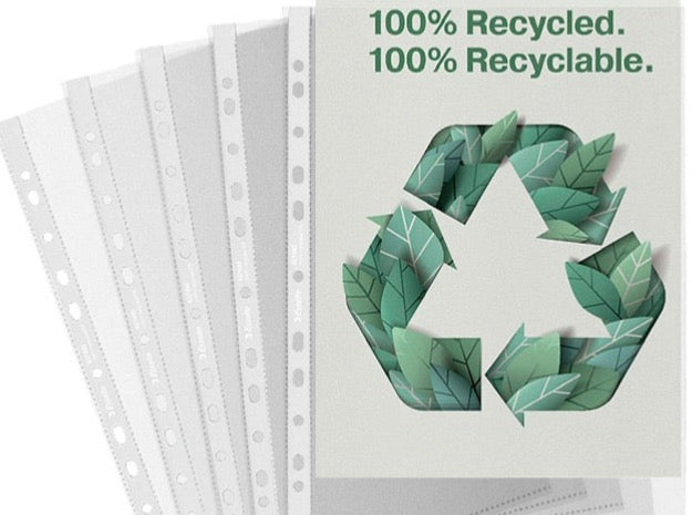 Prospekthüllen recycelt 100 Esselte A4 genarbt matt 0,07mm