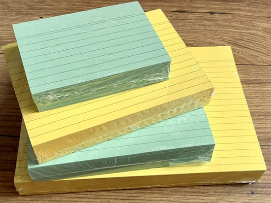 Karteikarten liniert A6 farbig 100Bl recycelt - Polly Paper - Umweltfreundliche Schreibwaren