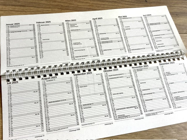 Tischkalender quer RC Grüner Baum 1W/2S 2025 (!)
