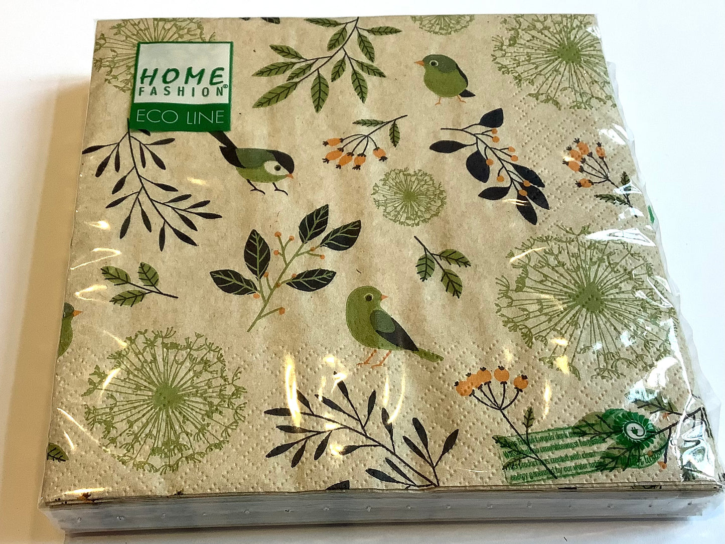 Servietten Vögel Zweige 100% Recycling - Polly Paper - Umweltfreundliche Schreibwaren