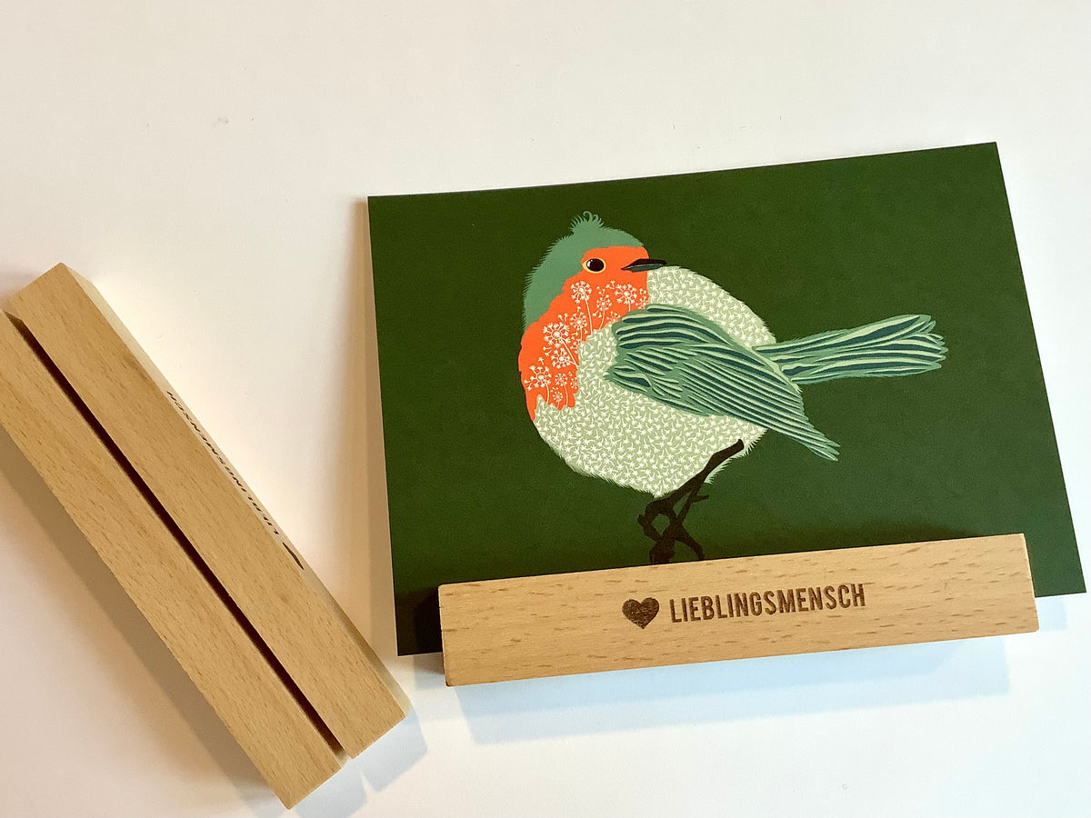 Kartenständer Buchenholz (Bow&Hummingbird)° - Polly Paper - Umweltfreundliche Schreibwaren