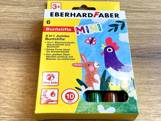 Jumbo MiniMaxi 3in1 Buntstifte wasservermalbar° - Polly Paper - Umweltfreundliche Schreibwaren