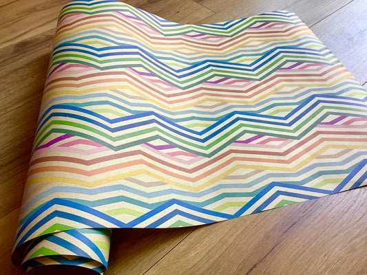 Geschenkpapier Graspapier Regenbogen 4m 50cm JUNG - Polly Paper - Umweltfreundliche Schreibwaren