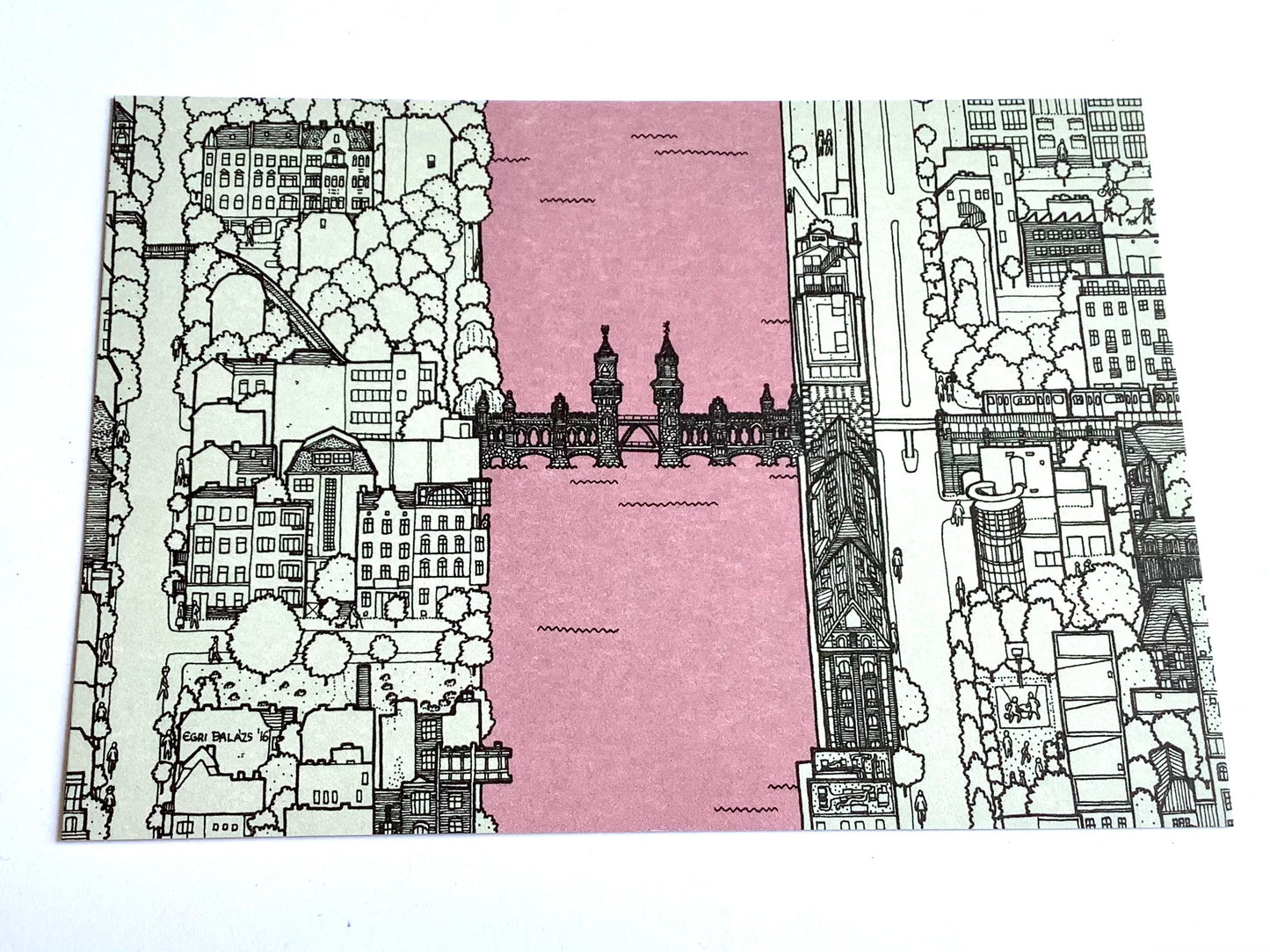 Postkarte Urban Berlin Oberbaumbrücke