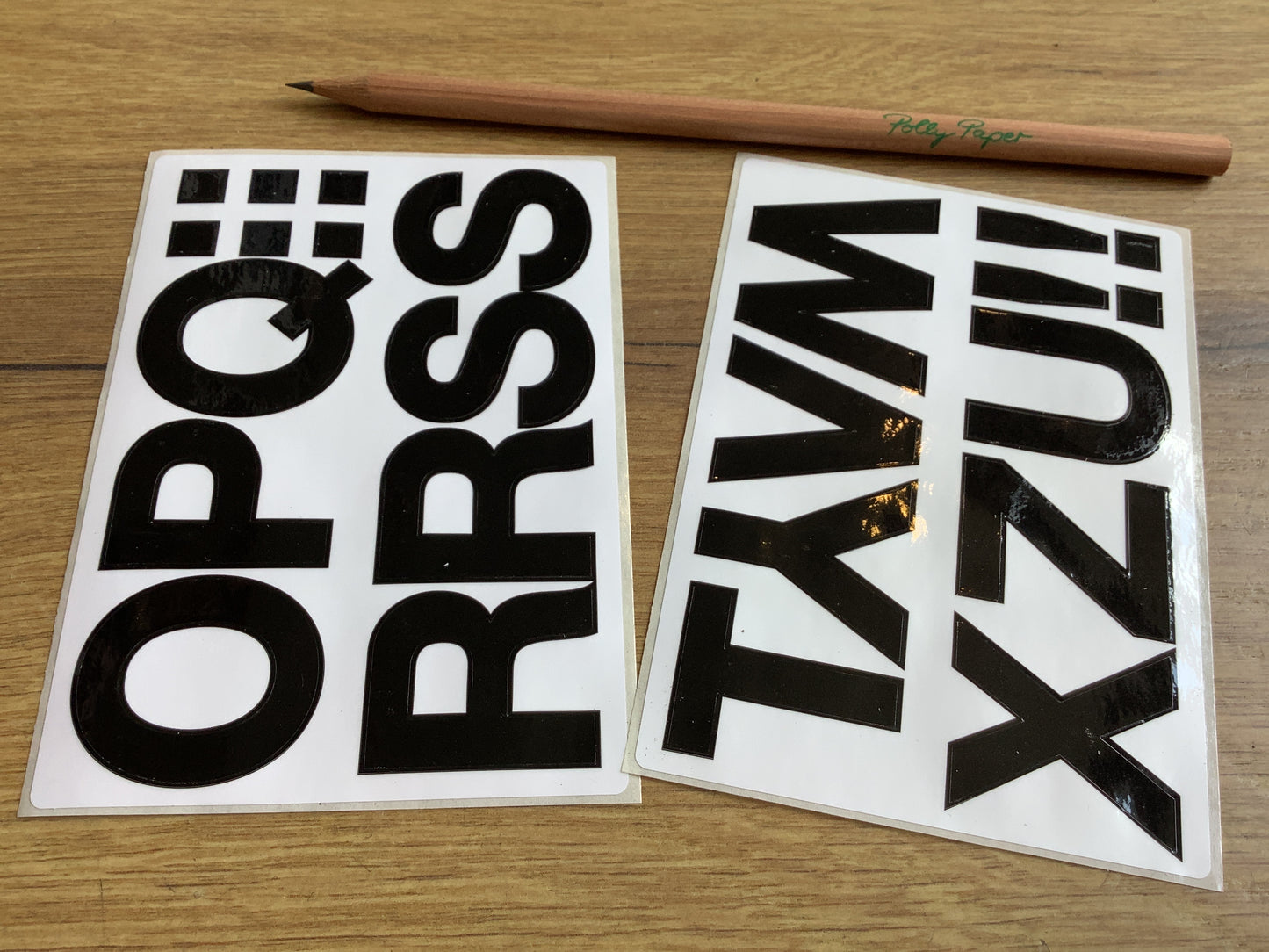 Buchstaben Sticker 33mm A-N / O-Z° - Polly Paper - Umweltfreundliche Schreibwaren