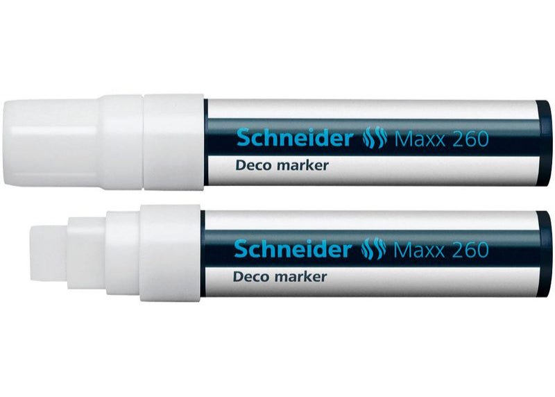 Kreidemarker Maxx 260 5-15mm weiß Schneider - Polly Paper - Umweltfreundliche Schreibwaren