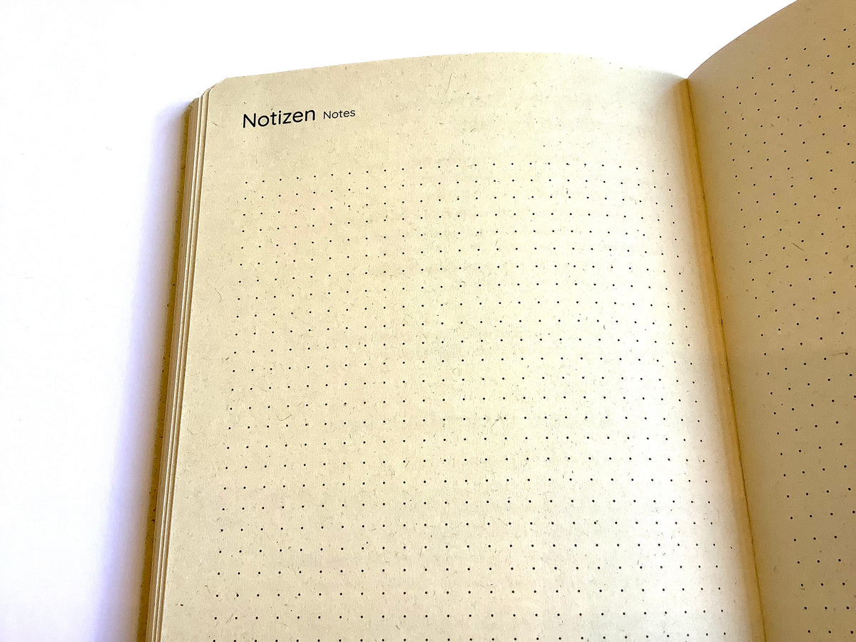 Wochenkalender A6 matabooks Graspapier S natur vegan 2027
