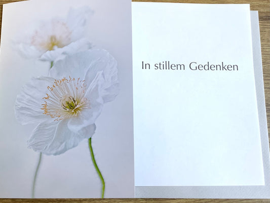 Trauerkarte Weißer Mohn art & nature