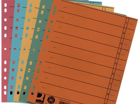 Trennblätter 100 sortiert A4 RC-Karton - Polly Paper - Umweltfreundliche Schreibwaren