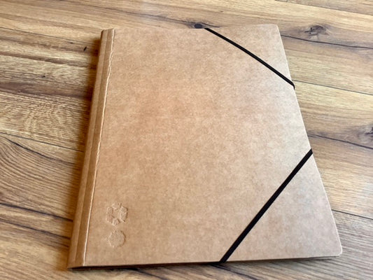 Fächermappe A4 kraft Eckspanner "Schwartz Recycled" - Polly Paper - Umweltfreundliche Schreibwaren