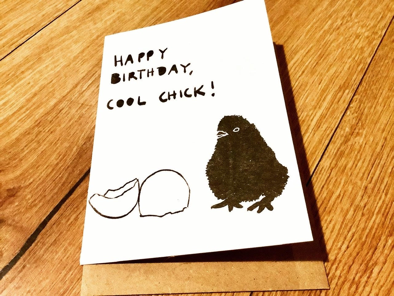 Briefkarte Happy Birthday Cool Chick - Polly Paper - Umweltfreundliche Schreibwaren