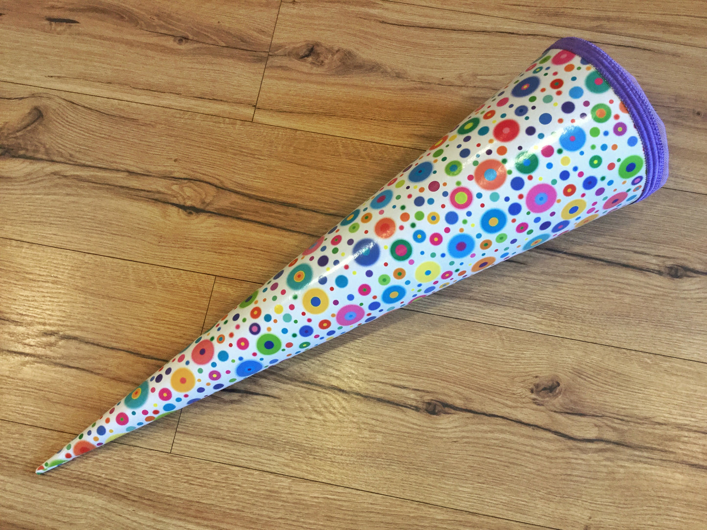 Schultüte 70cm bonbonbunte Kreise (Abholung)