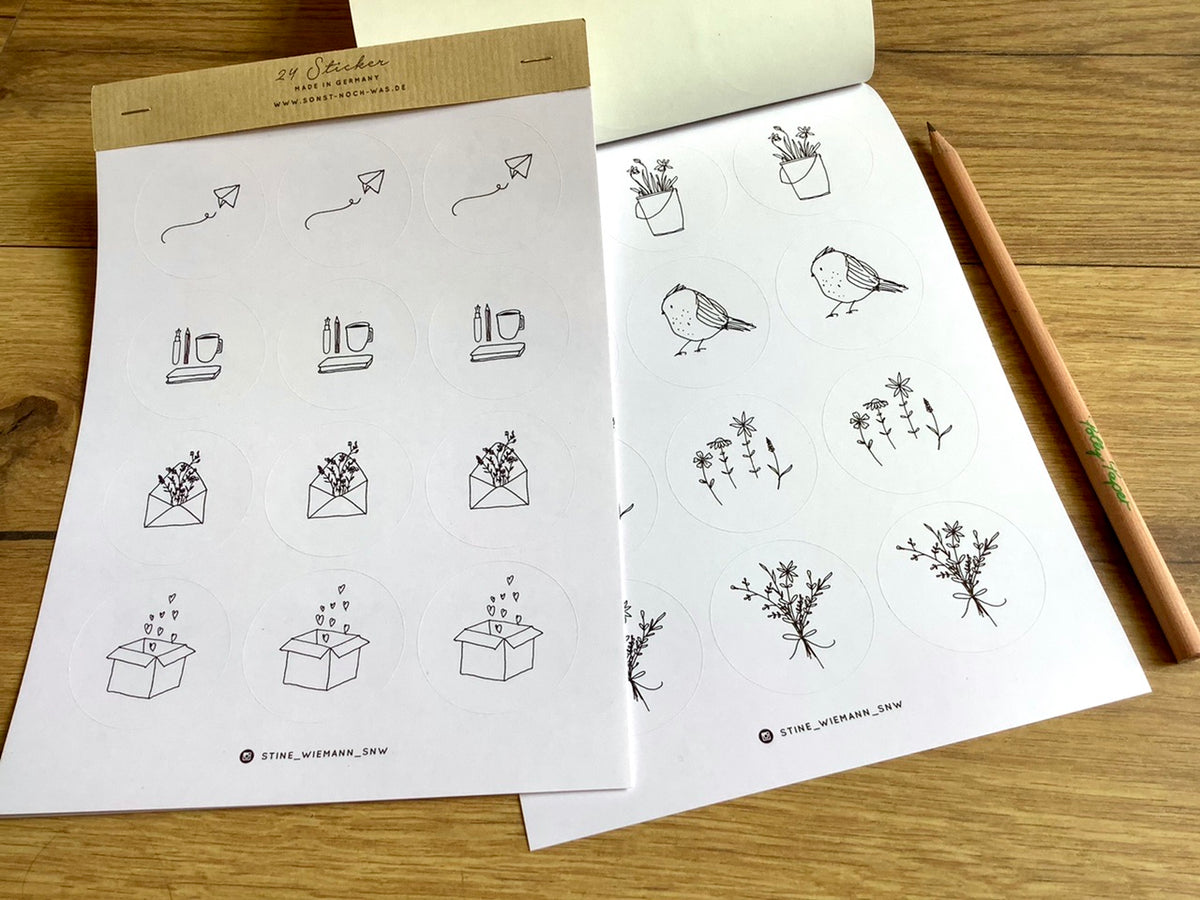 Sticker Frühling Post für Dich „Sonst noch was?“ 24 Aufkleber
