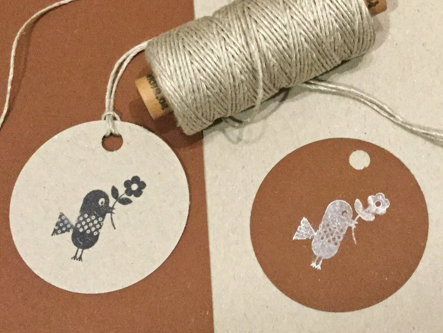 Stempel Vogeldame Kleo 3x3cm (Bordschätze) - Polly Paper - Umweltfreundliche Schreibwaren
