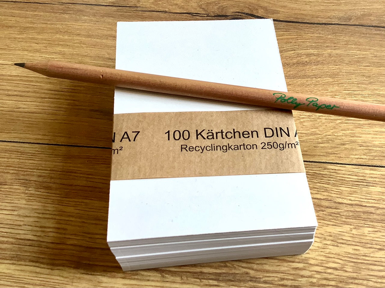 Karteikarten blanko 250g 100St. weiß° - Polly Paper - Umweltfreundliche Schreibwaren