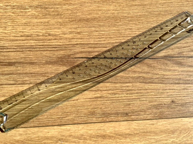 Lineal 30cm transparent Recycling Maped