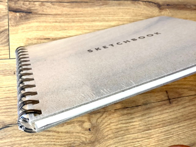 Skizzenbuch grau Sketchbook 90g 80S A5 - Polly Paper - Umweltfreundliche Schreibwaren