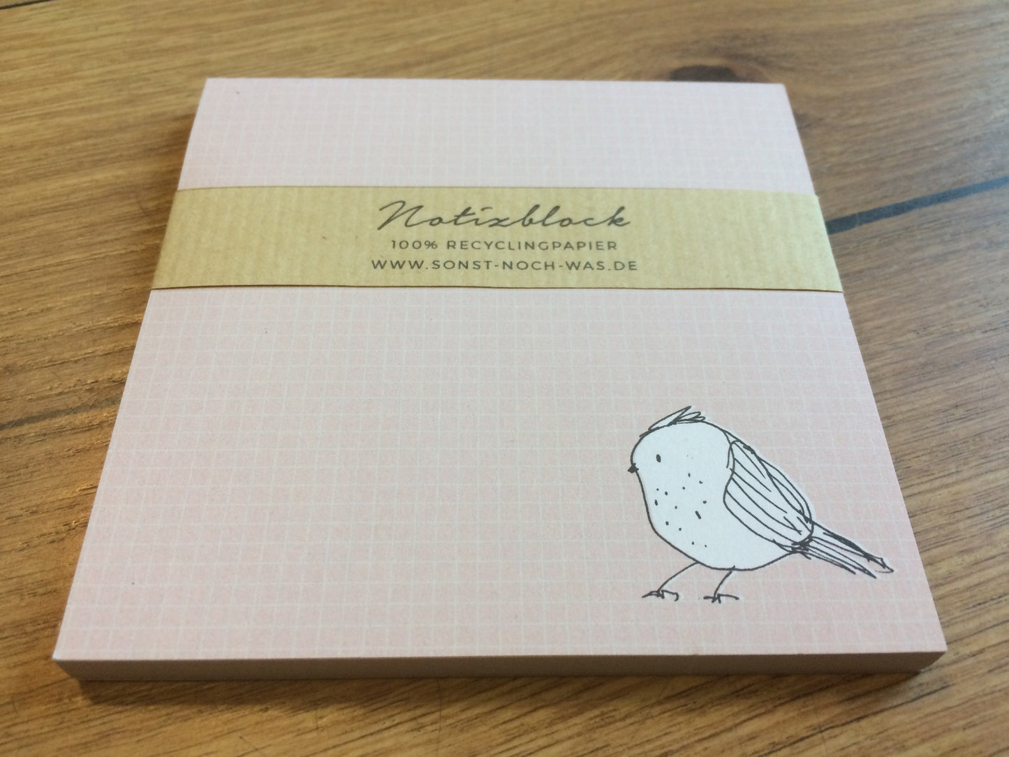 Notizblock Piepmatz 10x10cm (snw) - Polly Paper - Umweltfreundliche Schreibwaren