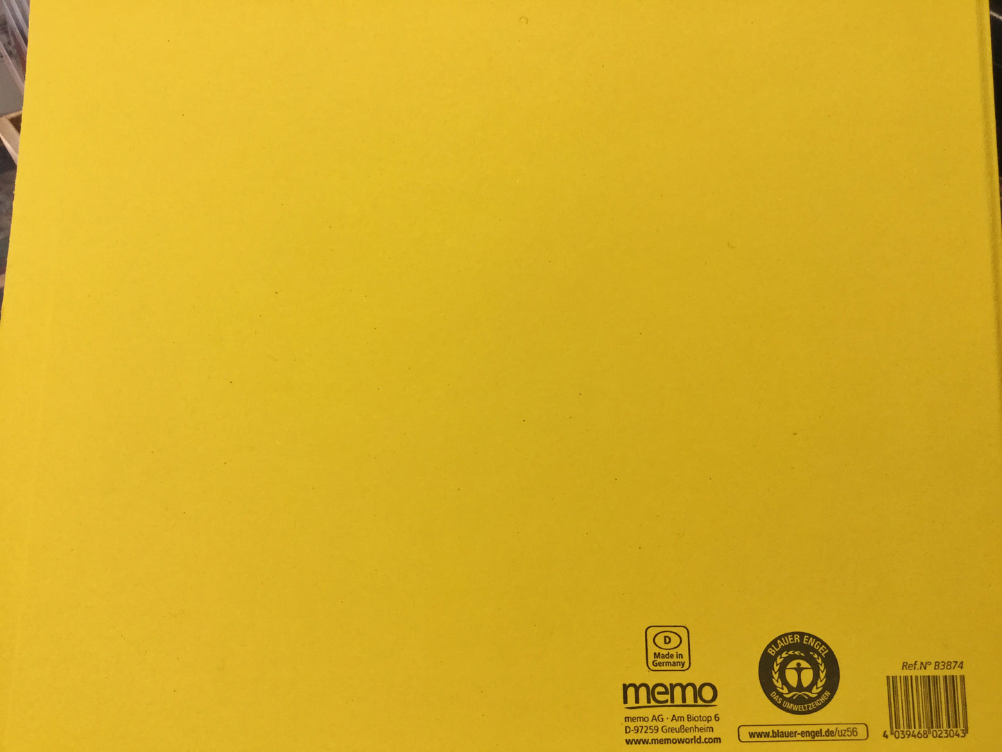 Schnellhefter blanko 320g/m² memo gelb - Polly Paper - Umweltfreundliche Schreibwaren