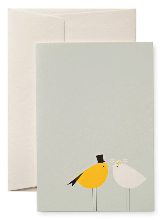 Grußkarte Vogelhochzeit (pleased to meet) - Polly Paper - Umweltfreundliche Schreibwaren