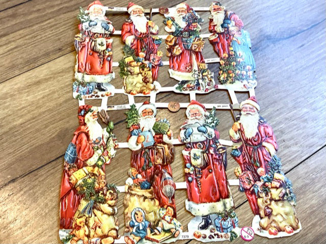Glanzbilder Lackbilder Weihnachtsmänner 7379 - Polly Paper - Umweltfreundliche Schreibwaren
