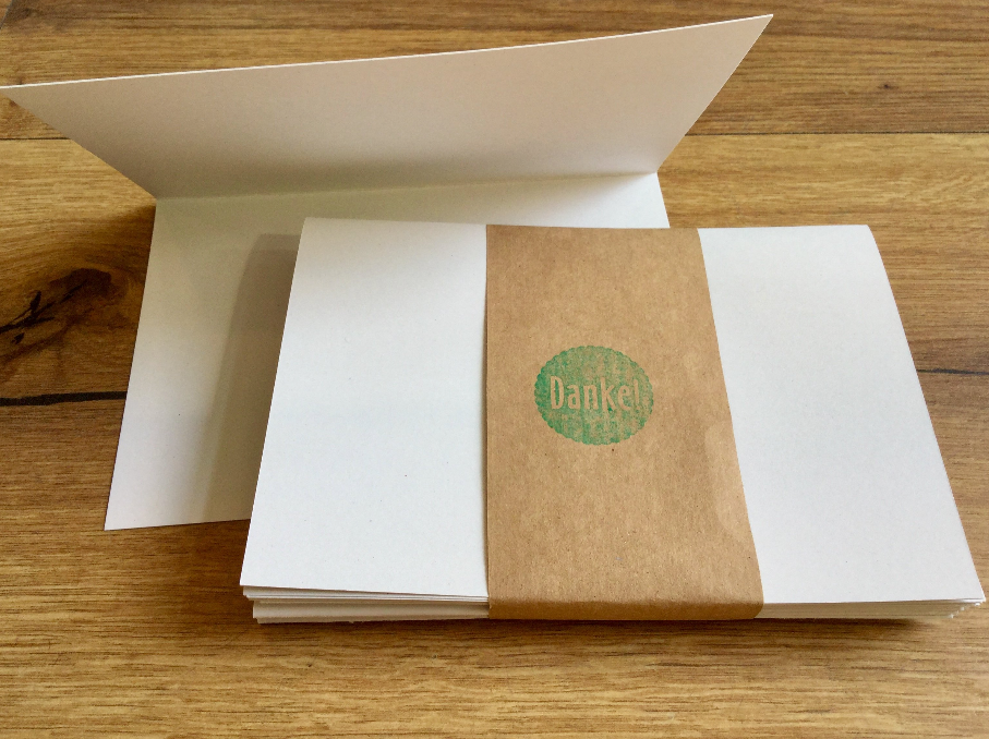 A6 Klappkarte weiß RC 300g hoch - Polly Paper - Umweltfreundliche Schreibwaren