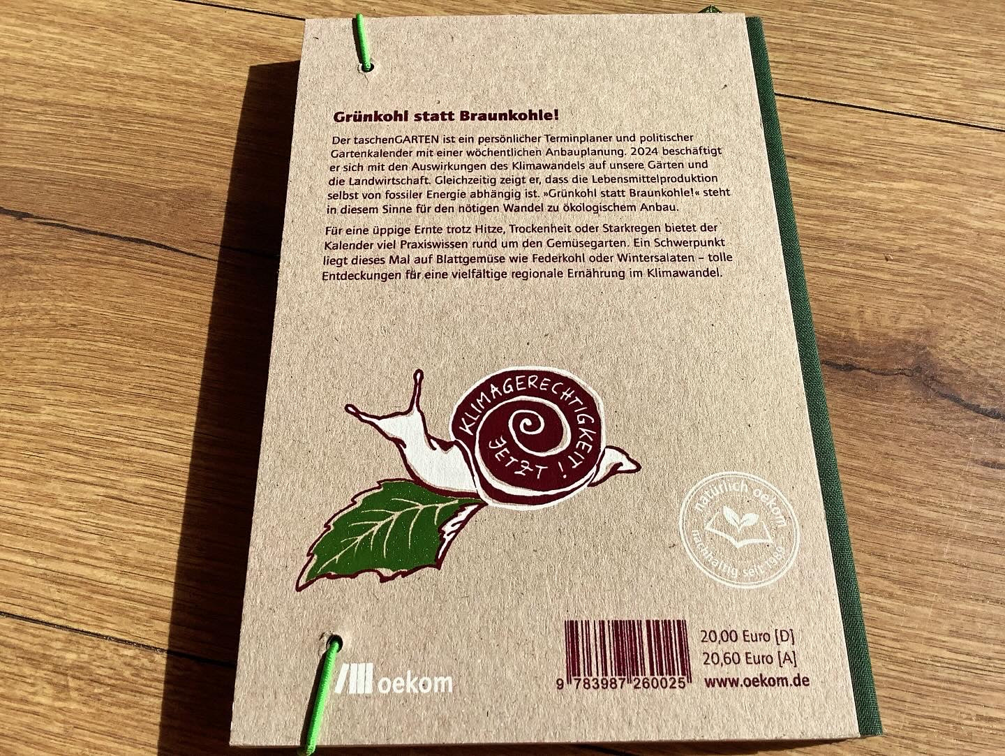 Wochenkalender zeitlos TaschenGARTEN Notizbuch