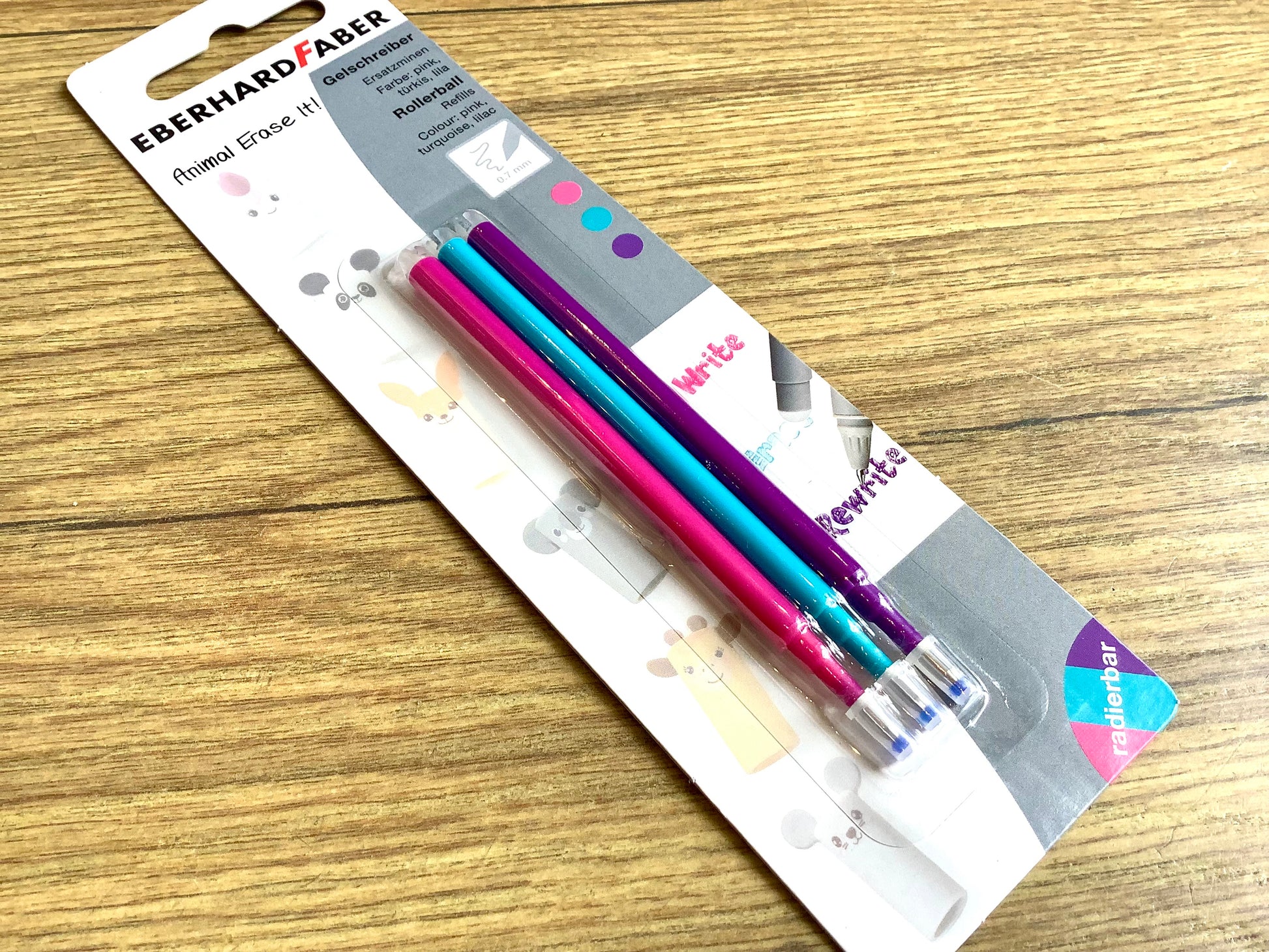 Ersatzminen 3 Farben für radierbare Gelschreiber von Eberhard Faber