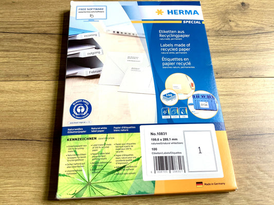 Etiketten blanko Herma 100 Blatt 20x29