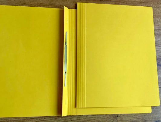 Schnellhefter blanko 320g/m² memo gelb - Polly Paper - Umweltfreundliche Schreibwaren