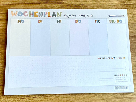 Wochenplaner für Kinder A5 Abreißblock 50Bl. "Eine der Guten" RC