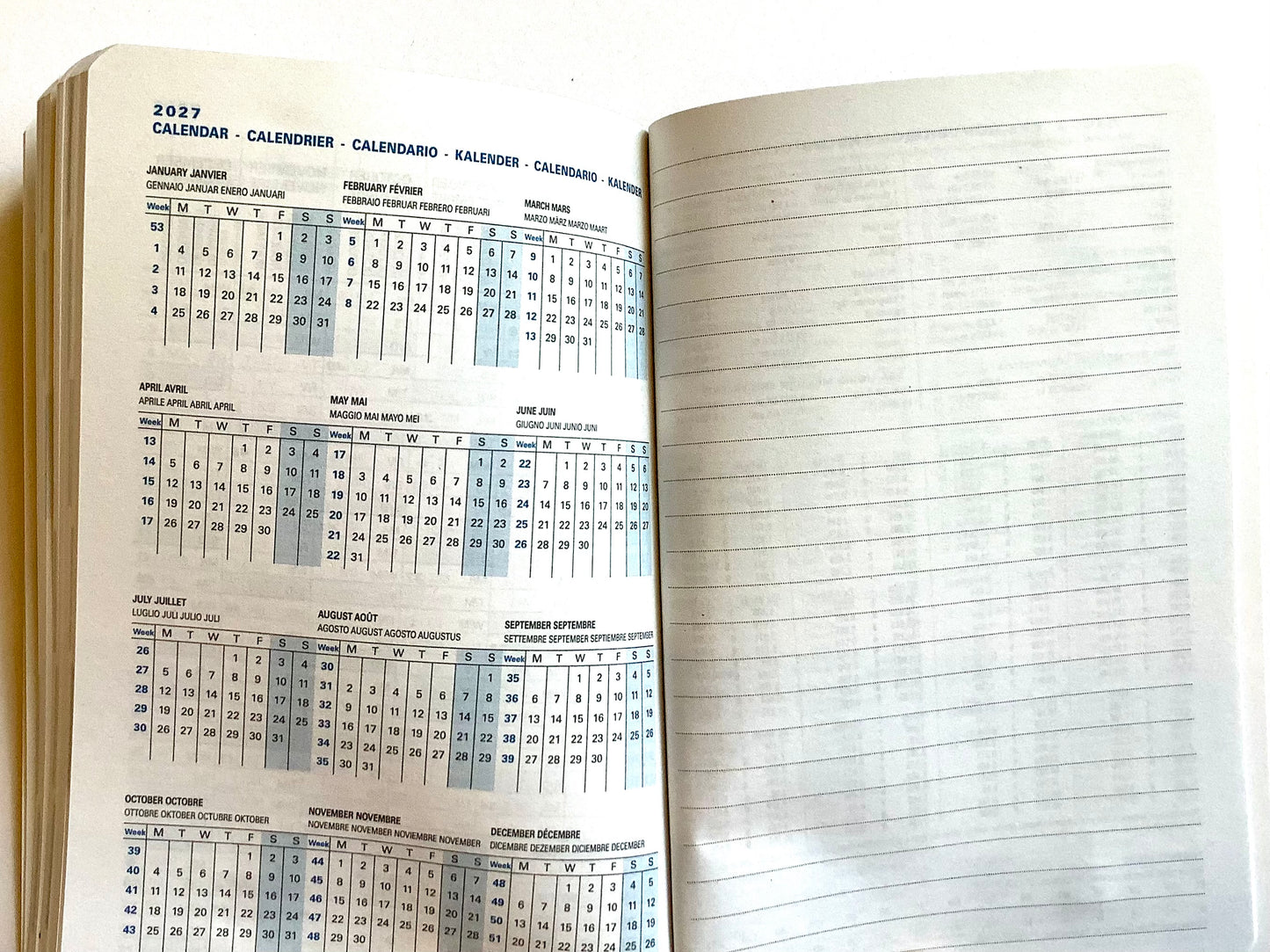 Wochenkalender 10x15cm RC Quo Vadis Arrakis 2026° - Polly Paper - Umweltfreundliche Schreibwaren
