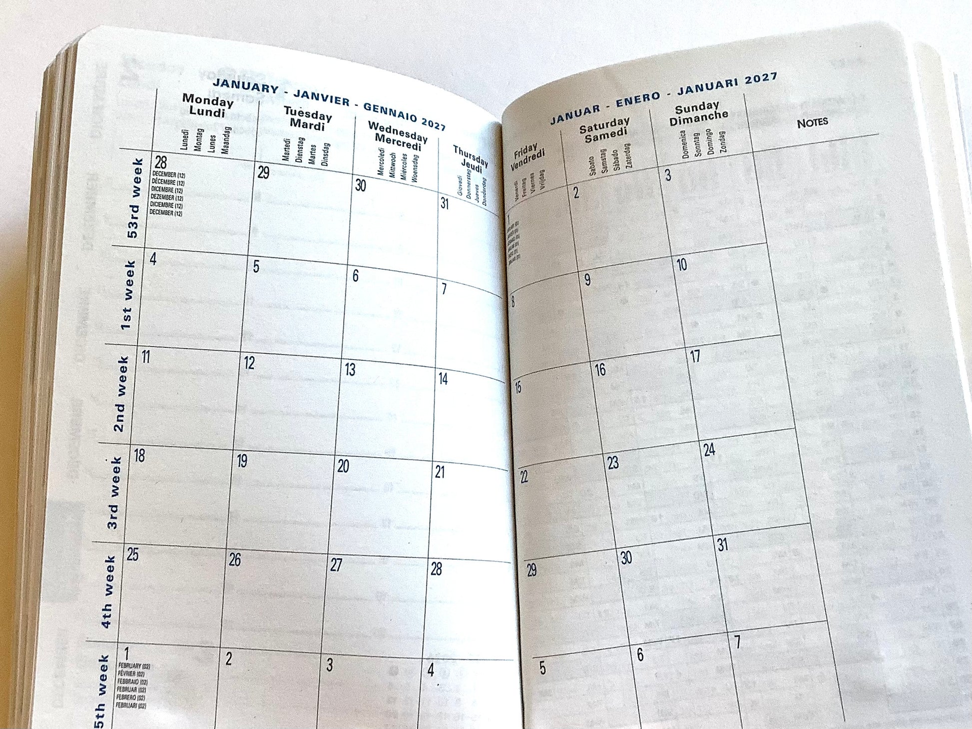 Wochenkalender 10x15cm RC Quo Vadis Arrakis 2026° - Polly Paper - Umweltfreundliche Schreibwaren