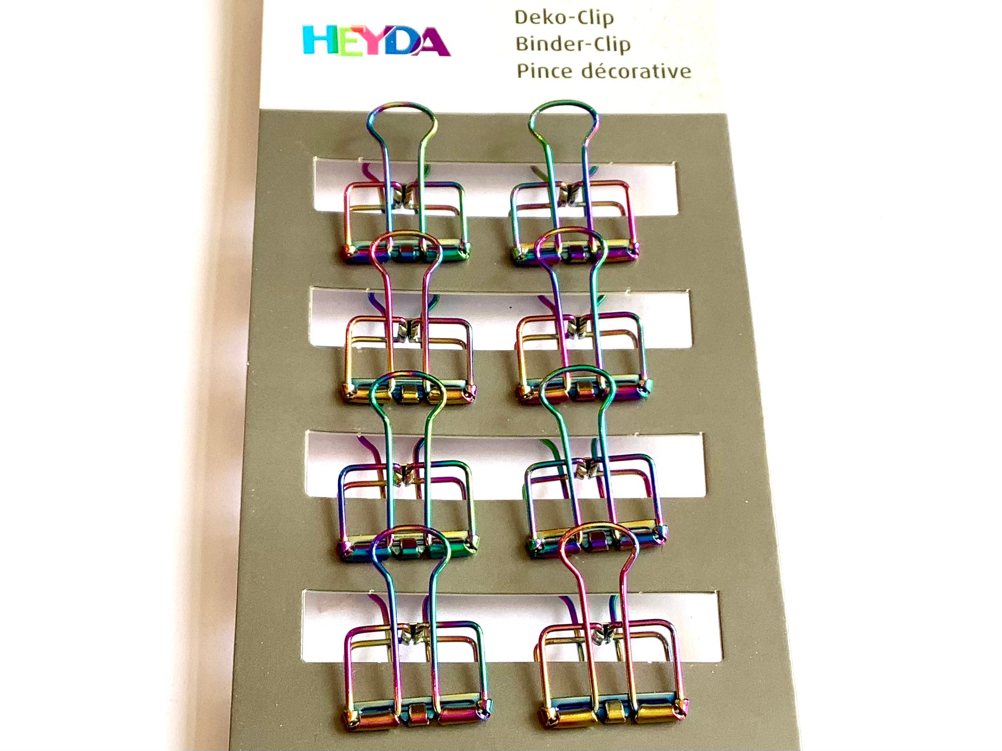 Deko-Clip farbig foldback Heyda° - Polly Paper - Umweltfreundliche Schreibwaren