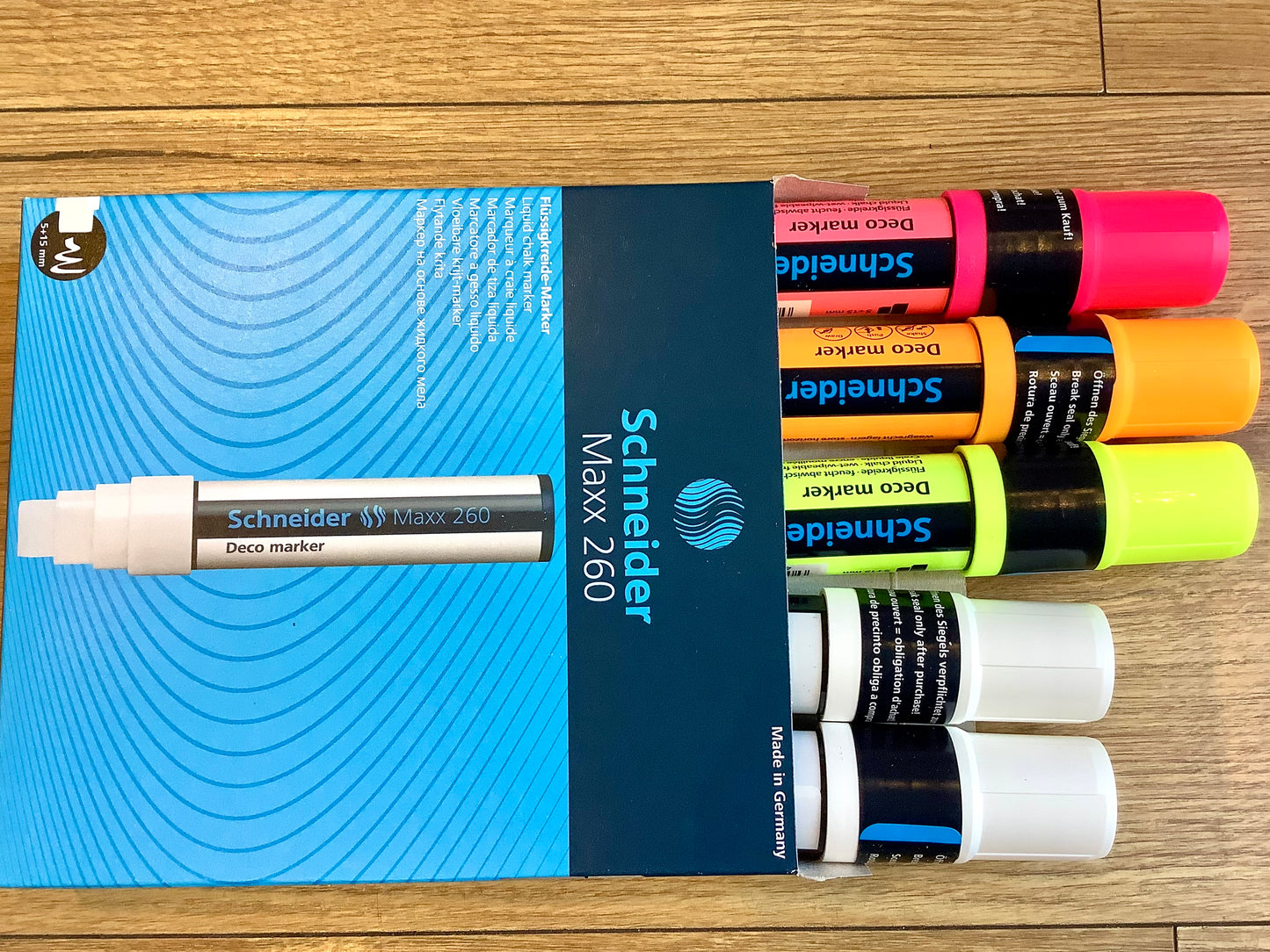 Kreidemarker 5er-Set Maxx 260 5-15mm Schneider - Polly Paper - Umweltfreundliche Schreibwaren