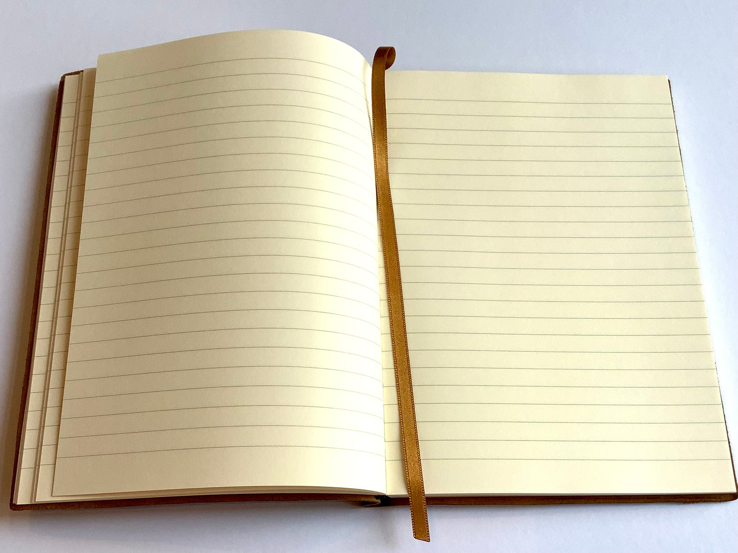 Notizbuch A5 liniert Ledereinband Cognac Clairefontaine