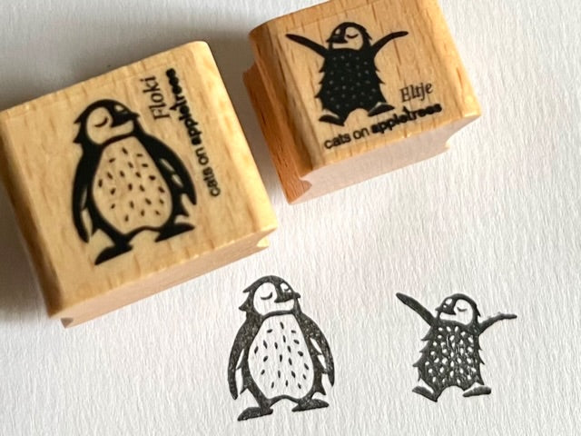 Ministempel Pinguin Eltje (Cats on appletrees) - Polly Paper - Umweltfreundliche Schreibwaren