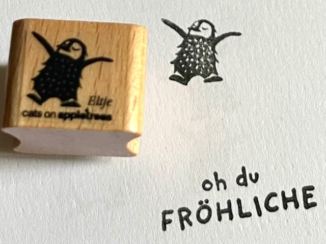 Ministempel Pinguin Eltje (Cats on appletrees) - Polly Paper - Umweltfreundliche Schreibwaren