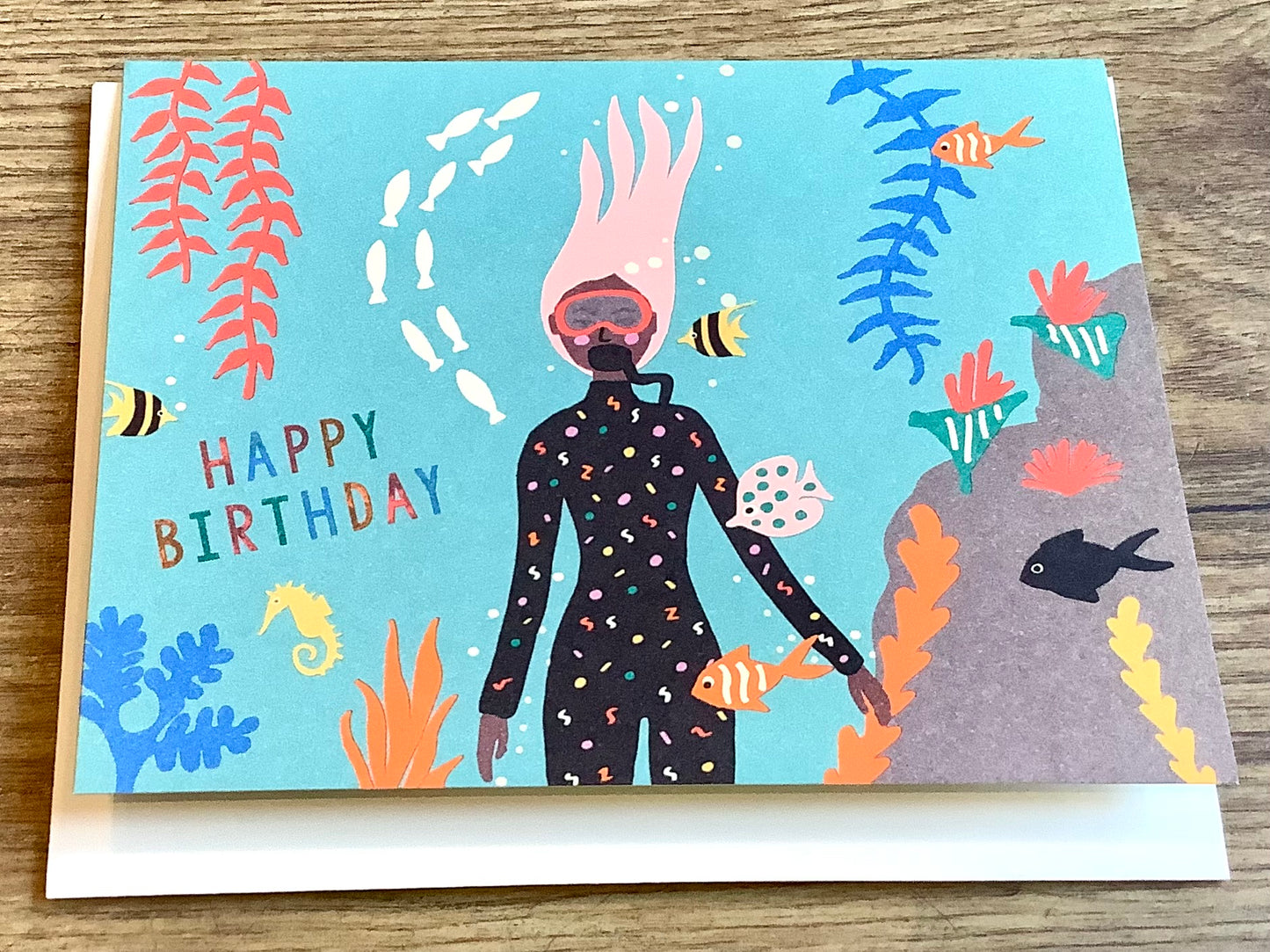 Grußkarte Happy Birthday Diver Emma Cooter 1973