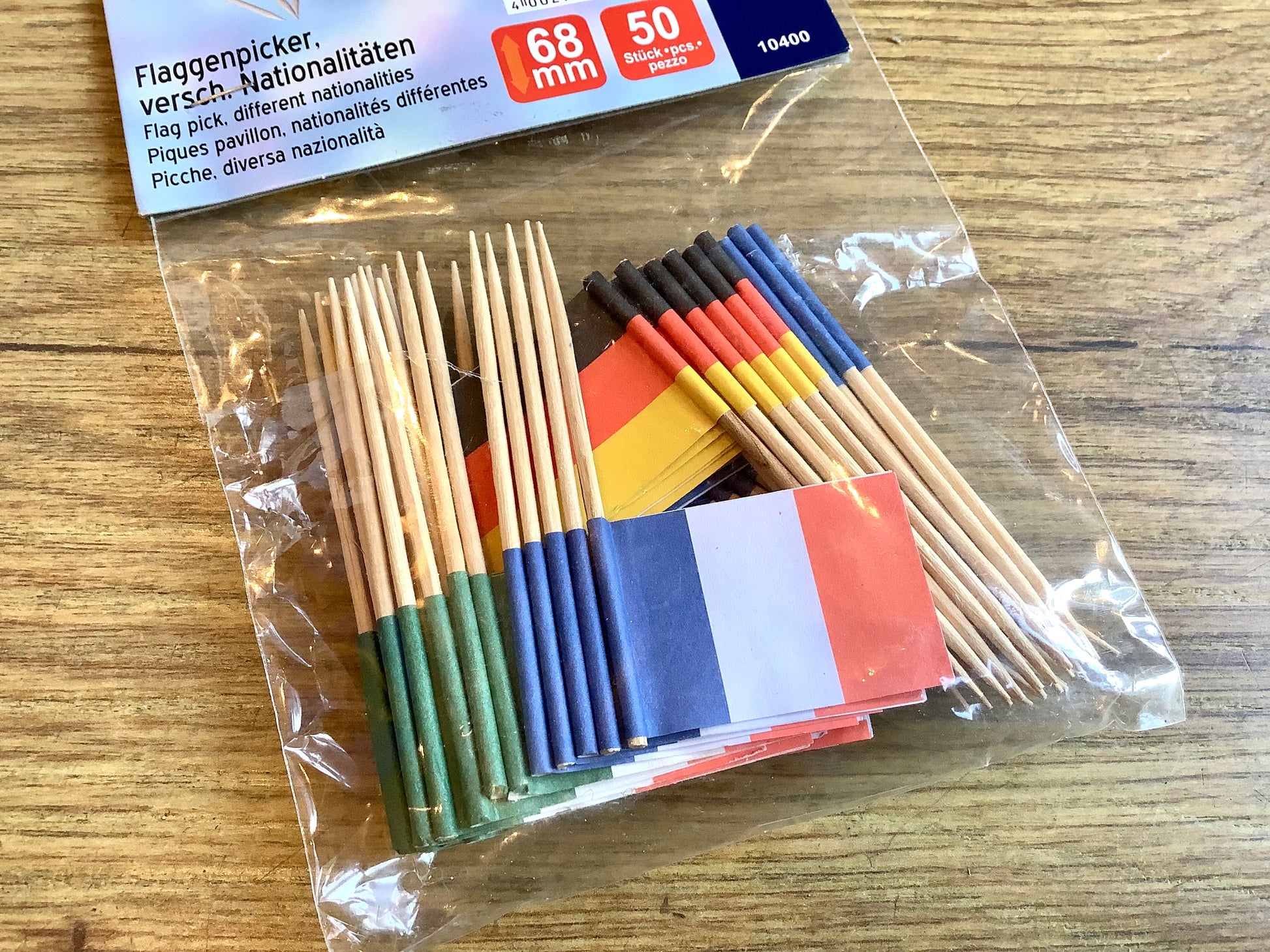 Flaggen-Picker 50 Holzspieker - Polly Paper - Umweltfreundliche Schreibwaren