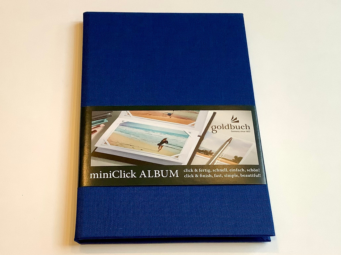 Foto-Leporello mini Click Album Goldbuch blau