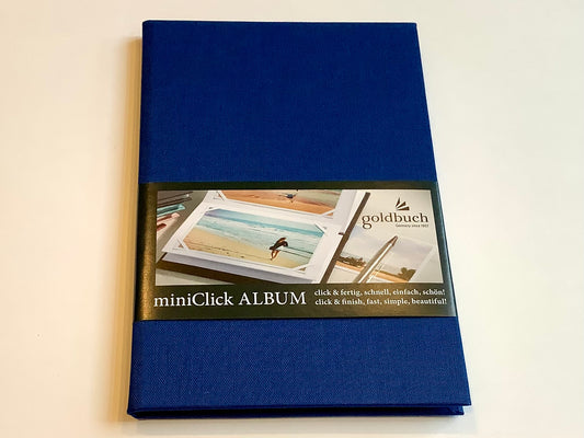 Foto-Leporello mini Click Album Goldbuch blau