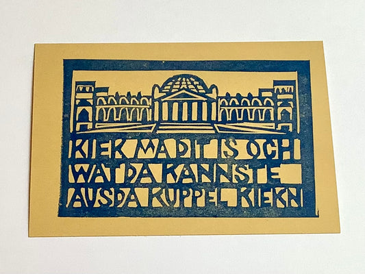 Postkarte Reichstagskuppel  (Flitzpost) - Polly Paper - Umweltfreundliche Schreibwaren