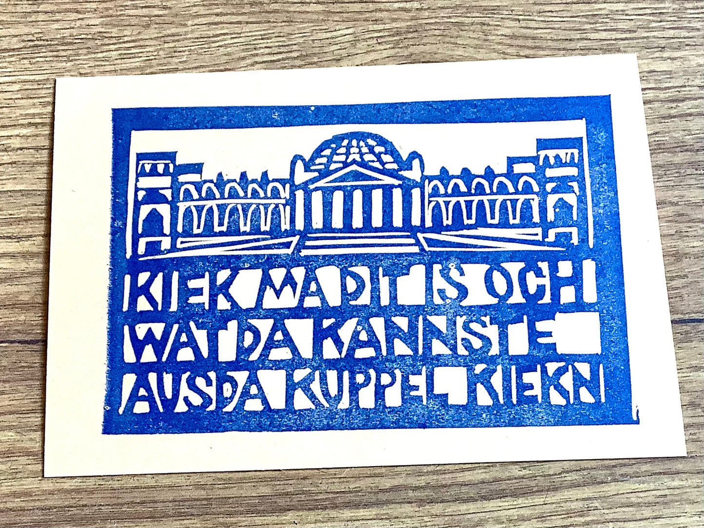 Postkarte Reichstagskuppel  (Flitzpost) - Polly Paper - Umweltfreundliche Schreibwaren