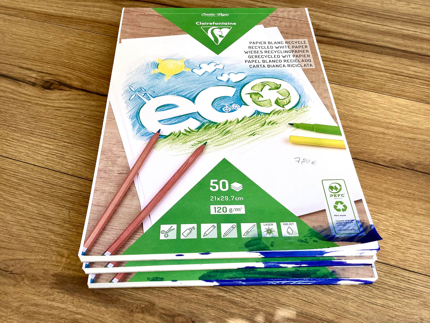 Zeichenblock eco A4 120g 50Bl RC